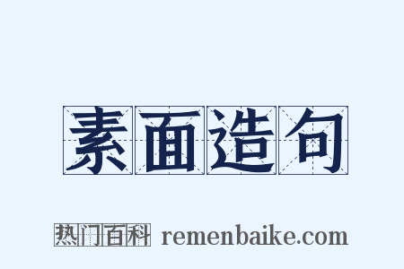 素面造句是什么意思的图片